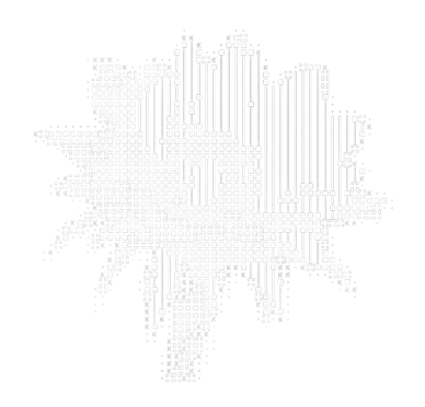 ASCII-motion starburst visual